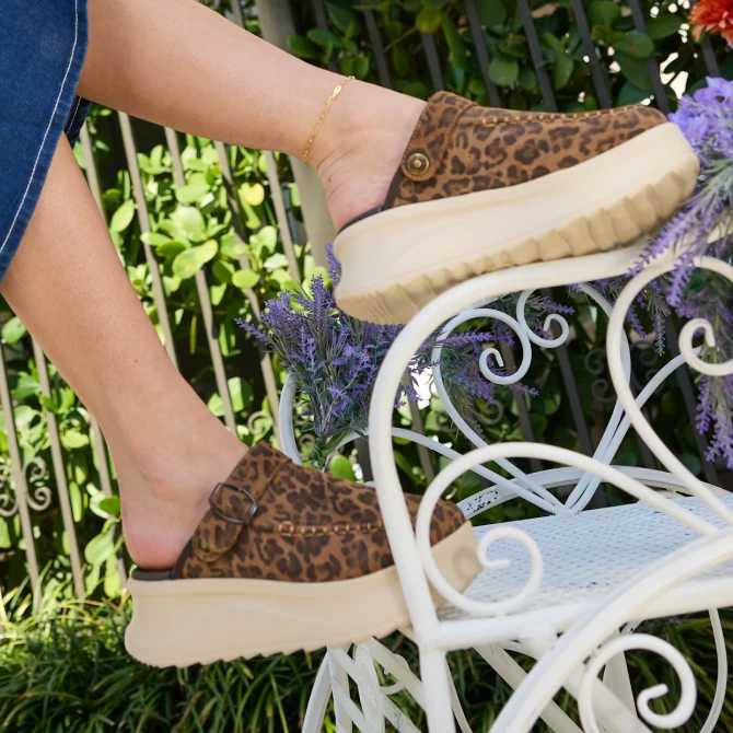 Delray Clog Suede - Brown Leopard 2 Delray Clog Suede - Brown Leopard - Image 2