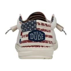 Wally Patriotic - Off White Patriotic 10 Wally Patriotic - Off White Patriotic -Heydude 40001 1K1 WALLYPATRIOTIC OFFWHITEPATRIOTIC LEFTBACK