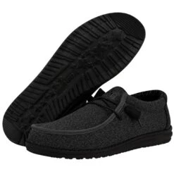 Wally Sox Micro - Total Black -Heydude 40019 0XJ WALLY SOX MICRO TOTAL BLACK LEFT 3