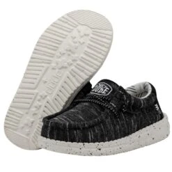 Wally Toddler Stretch - Black -Heydude 40035 001 WALLY TODDLER STRETCH BLACK LEFT 3