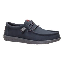 Wally Canvas - Dark Grey 14 Wally Canvas - Dark Grey -Heydude 40375 029 WALLYCANVAS DARKGREY 3QTR conversion1