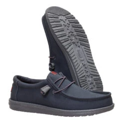 Wally Canvas - Dark Grey 10 Wally Canvas - Dark Grey -Heydude 40375 029 WALLYCANVAS DARKGREY PAIR BOTTOM conversion1