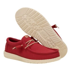 Wally Canvas - Chili 10 Wally Canvas - Chili -Heydude 40375 660 WALLYCANVAS CHILI PAIR BOTTOM conversion1