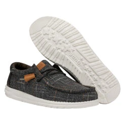 Wally Plaid - Grey -Heydude 40402 030 WALLYPLAID GREY RIGHTPAIRBOTTOM conversion1