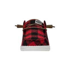 Wendy Buffalo Plaid - Red And Black Plaid -Heydude 40617 643 WENDYBUFFALOPLAID REDBLACK LEFTFRONT conversion1