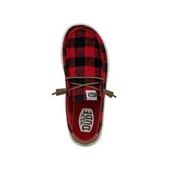 Wendy Buffalo Plaid - Red And Black Plaid -Heydude 40617 643 ALT120 conversion1