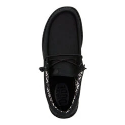 Wally Stretch Canvas - Black/Black -Heydude 40700 060 WALLY CANVAS BLACK BLACK LEFT TOP 1