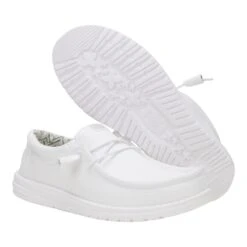 Wally Stretch Canvas Wide - White/White 9 Wally Stretch Canvas Wide - White/White -Heydude 40700 143 WALLYSTRETCHCANVAS WHITE WHITE PAIR BOTTOM 17c9eff6 e826 4a19 9f74 783974fa0747