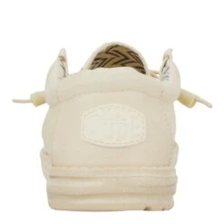 Wally Stretch Canvas - Stone White -Heydude 40700 1KA WALLY CANVAS STONE WHITE LEFT BACK