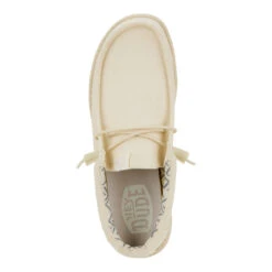 Wally Stretch Canvas - Stone White -Heydude 40700 1KA WALLY CANVAS STONE WHITE LEFT TOP