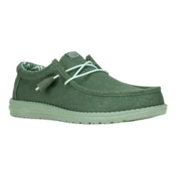 Wally Stretch Canvas - Duck Green/Iceberg Green -Heydude 40700 3YQ WALLYSTRETCHCANVAS DUCKGREEN ICEBERGGREEN RIGHT 3QTR conversion1