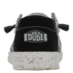 Wendy Leopard - Black/Grey -Heydude 40735 097 WENDY LEO JACQUARD BLACK GREY LEFT BACK conversion1