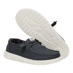 Wendy Stretch Canvas - Black -Heydude 40902 001 WENDYSTRETCHCANVAS BLACK PAIR BOTTOM