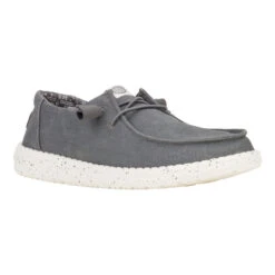 Wendy Stretch Canvas - Dark Grey -Heydude 40902 029 WENDYSTRETCHCANVAS DARKGREY RIGHT 3QTR conversion1