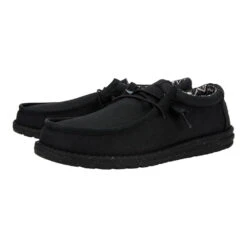 Wally Stretch Canvas - Black/Black -Heydude 40902 060 WENDY CANVAS BLACK BLACK PAIR SIDE 1 1de3c4cc 3c6a 4453 9e71 37ed474a36a7