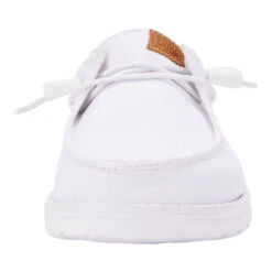 Wendy Stretch Canvas - White -Heydude 40902 100 WENDY CANVAS WHITE LEFT FRONT
