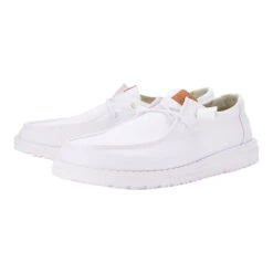 Wendy Stretch Canvas - White -Heydude 40902 100 WENDY CANVAS WHITE LEFT PAIR