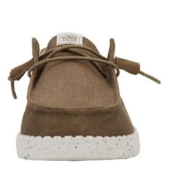 Wendy Stretch Canvas - Taupe 9 Wendy Stretch Canvas - Taupe -Heydude 40902 214 WENDY STRETCH CANVAS TAUPE LEFT FRONT