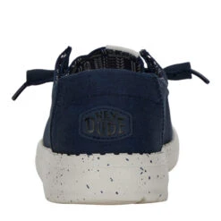 Wendy Stretch Canvas - Navy -Heydude 40902 410 WENDY CANVAS NAVY LEFT BACK conversion1