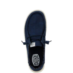 Wendy Stretch Canvas - Navy -Heydude 40902 410 WENDY CANVAS NAVY LEFT TOP conversion1