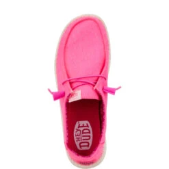 Wendy Stretch Canvas - Neon Pink -Heydude 40902 676 WENDY CANVAS NEON PINK LEFT TOP conversion1