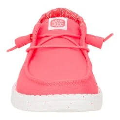 Wendy Stretch Canvas - Fiery Coral -Heydude 40902 79C WENDYSTRETCHCANVAS FIERYCORAL FRONT