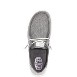 Wendy Metallic Sparkle - Charcoal -Heydude 41082 025 WENDY METALLIC SPARKLE CARCOAL LEFT TOP conversion1