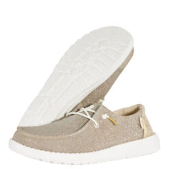 Wendy Metallic Sparkle - Gold 11 Wendy Metallic Sparkle - Gold -Heydude 41082 710 WENDY METALLIC SPARKLE GOLD LEFT PAIR BOTTOM conversion1