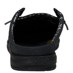 Wally Slip Stretch Canvas - Black/Black -Heydude 41293 060 WALLY SLIP CANVAS BLACK BLACK LEFT BACK conversion1