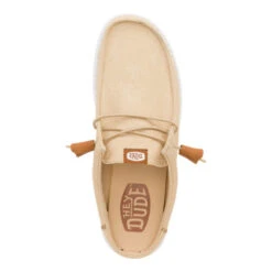 Wally Slip Stretch Canvas - Tan/White -Heydude 41293 25W WALLYSLIPSTRETCHCANVAS TAN WHITE TOP conversion1