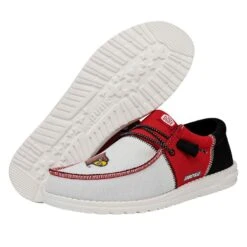 Men's Wally Tri Louisville Cardinals - Louisville Red/Black -Heydude 41322 643 WALLYTRILOUISVILLECARDINALS REDBLACK LEFTPAIRBOTTOM