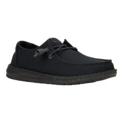 Wendy Canvas Mono - Black/Ash Rose -Heydude 41328 0PW WENDYCANVASMONO BLACK ASHROSE RIGHT 3QTR conversion1