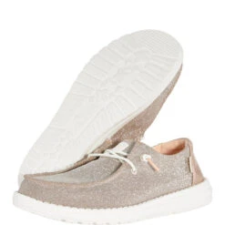 Wendy Metallic Sparkle Wide - Rose Gold -Heydude 41806 7D9 WENDY METALLIC SPARKLE ROSE GOLD LEFT PAIR BOTTOM conversion1