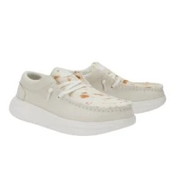 Wendy Comf Luxe - Ivory -Heydude 41865 105 WENDY X LUXE IVORY RIGHT PAIR