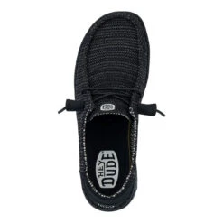 Wendy Stretch Sox Wide - Black/Black -Heydude 41878 060 WENDY STRETCH MESH BLACK BLACK LEFT TOP 1