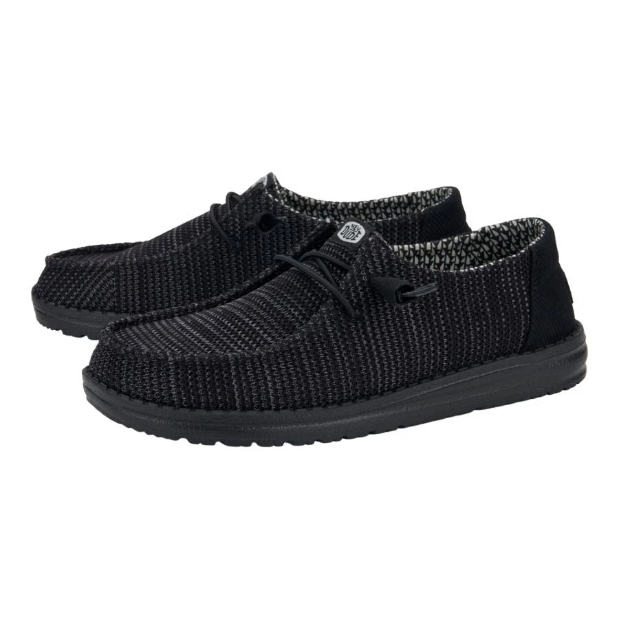 Wendy Stretch Sox - Black/Black 2 Wendy Stretch Sox - Black/Black - Image 2