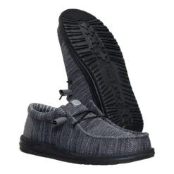 Wally Stretch Sox - Granite Grey/Black 14 Wally Stretch Sox - Granite Grey/Black -Heydude 41898 1U4 WALLYSTRETCHSOX GRANITEGREYBLACK PAIR BOTTOM conversion1