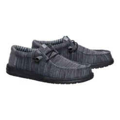 Wally Stretch Sox - Granite Grey/Black 12 Wally Stretch Sox - Granite Grey/Black -Heydude 41898 1U4 WALLYSTRETCHSOX GRANITEGREYBLACK PAIR conversion1