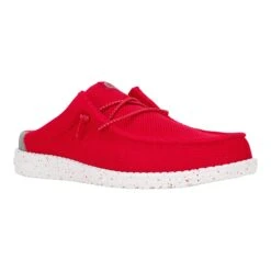 Wally Slip Varsity - Red/Grey -Heydude 41935 642 WALLYSLIPVARSITY RED GREY RIGHT 3QTR