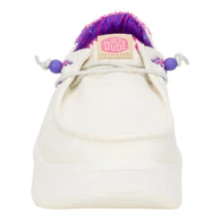 Wendy Peak Chambray Woven - White/Pink -Heydude 41946 102 WENDYPEAKCHAMBRAYWOVEN WHITEPINK FRONT conversion1