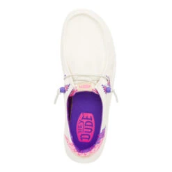 Wendy Peak Chambray Woven - White/Pink -Heydude 41946 102 WENDYPEAKCHAMBRAYWOVEN WHITEPINK TOP conversion1