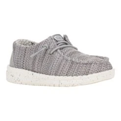 Wally Toddler Stretch Sox - Grey -Heydude 42073 030 WALLYTSTRETCHSOX GREY RIGHT 3QTR