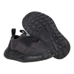 Sirocco Play Toddler Varsity - Black/Black -Heydude 42105 060 SIROCCOPLAYTDVARSITY BLACK BLACK PAIR BOTTOM conversion1