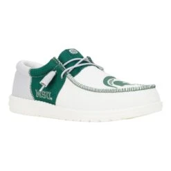 Men's Wally Tri Michigan State - Michigan State Green/Green -Heydude 43038 3VL WALLYTRIMICHIGANSTATE GREENWHITE RIGHT 3QTR