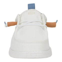 Wally Craft Linen - White/Stone Grey -Heydude 43086 1SO WALLYSUMMERLINEN WHITE STONEGREY FRONT conversion1