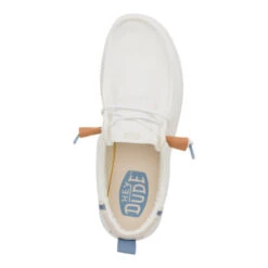 Wally Craft Linen - White/Stone Grey -Heydude 43086 1SO WALLYSUMMERLINEN WHITE STONEGREY TOP conversion1