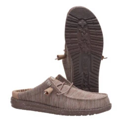 Wally Slip Stretch Sox - Deep Taupe/Chanterelle Tan -Heydude 43103 0PP WALLYSLIPSTRETCHSOX DEEP PAIR BOTTOM conversion1