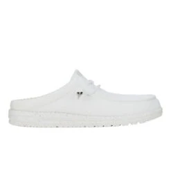 Wally Slip Stretch Sox - White -Heydude 43103 100 WALLYSLIPSTRETCHSOX WHITE RIGHT SIDE conversion1