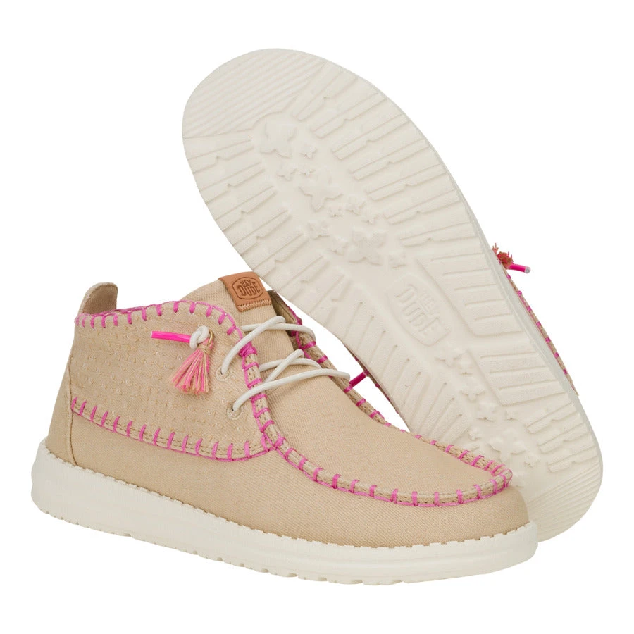 Wendy Mid Perf Canvas - Irish Cream 3 Wendy Mid Perf Canvas - Irish Cream - Image 3