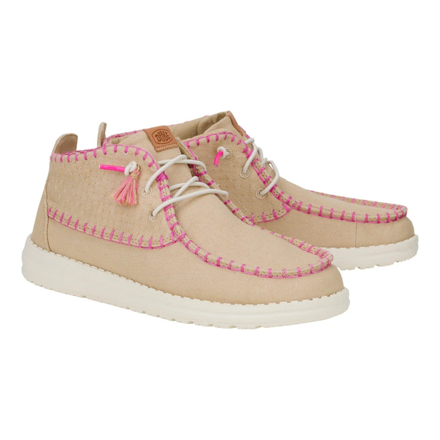 Wendy Mid Perf Canvas - Irish Cream 2 Wendy Mid Perf Canvas - Irish Cream - Image 2